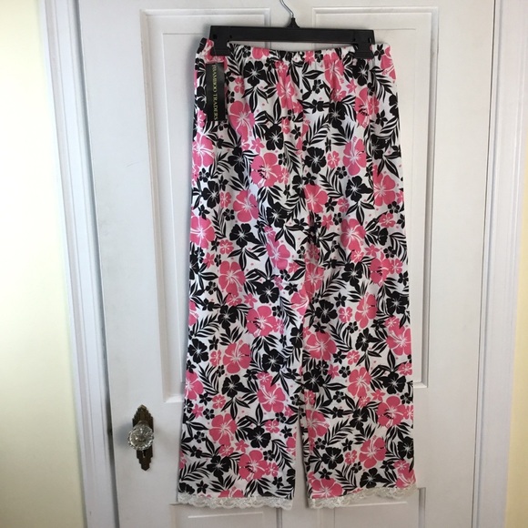 Bamboo Traders Pajama Pants Loungewear Floral Cotton Size M NWT - Picture 4 of 5